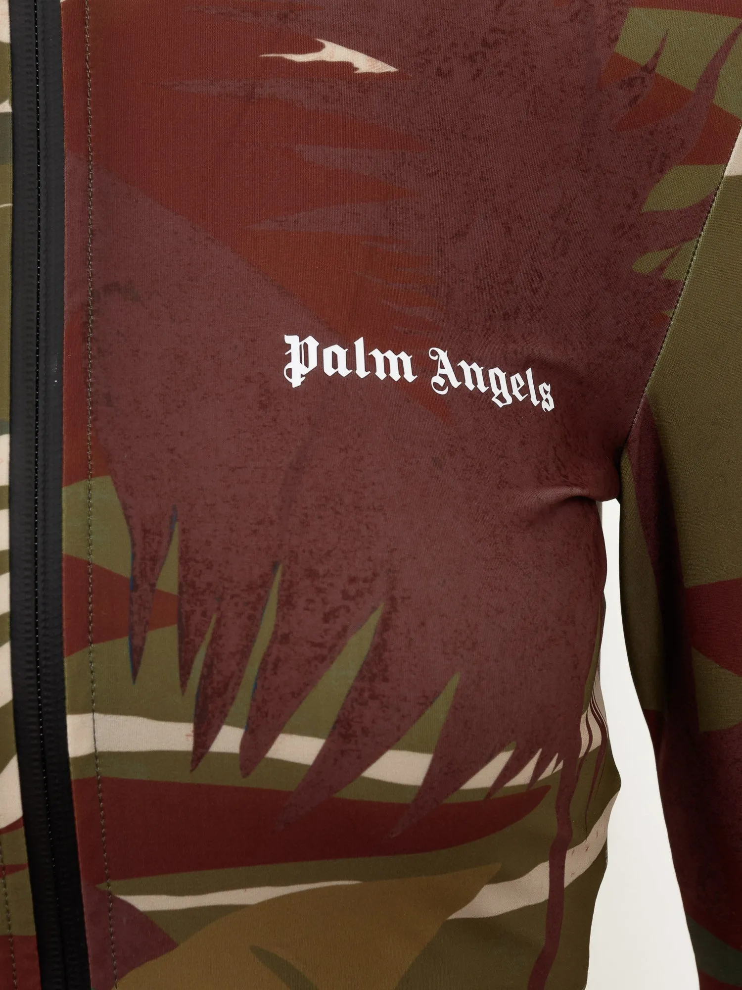 Palm Angels Jungle Pattern Cropped Zipped Jacket