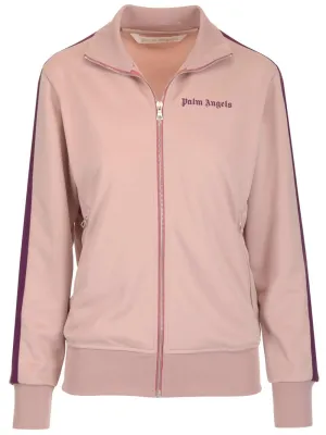 Palm Angels Logo Print Zip-Up Track Jacket