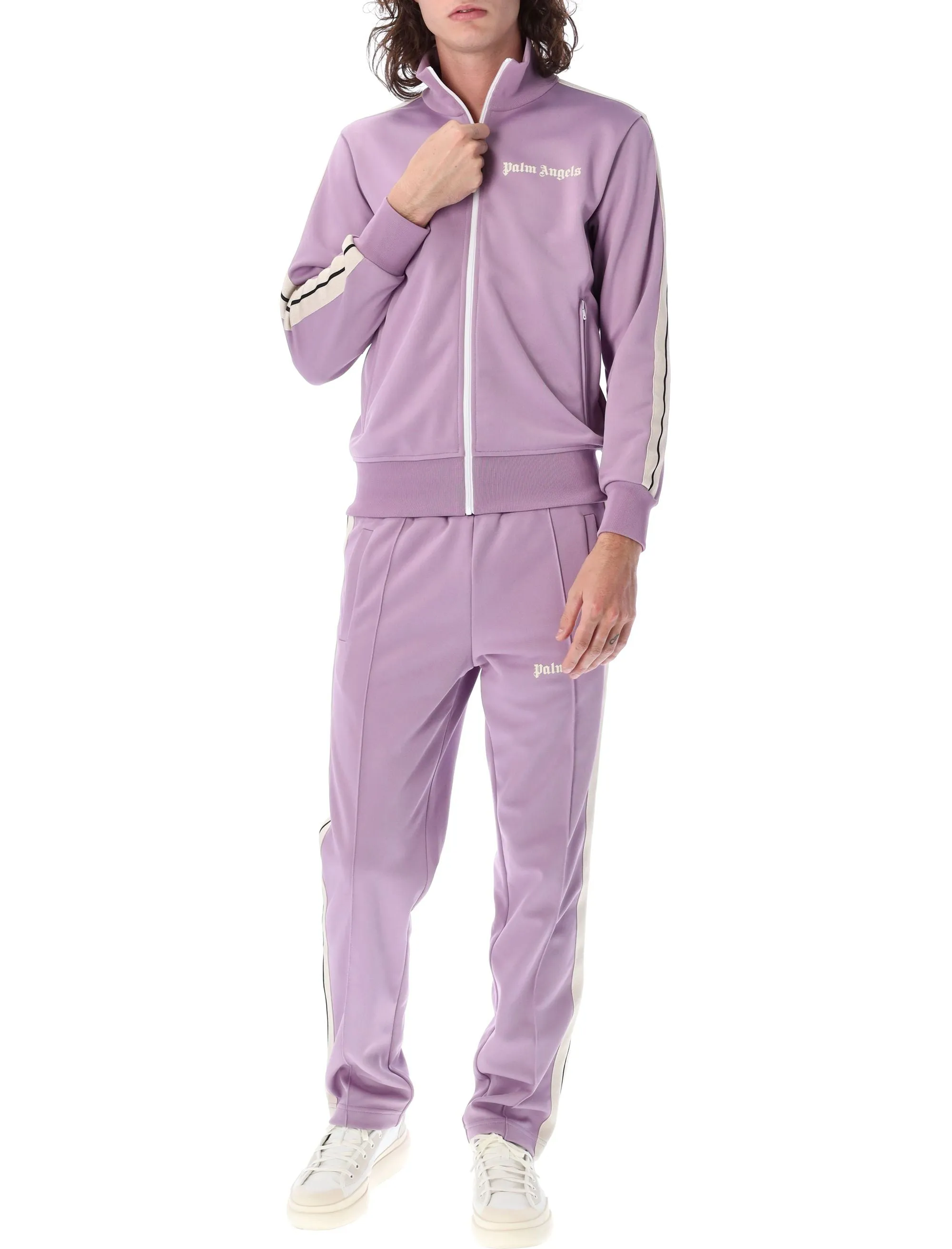 Palm Angels Logo Printed Zipped Track Jacket