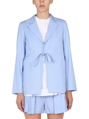 Patou Tied Detail V-Neck Jacket