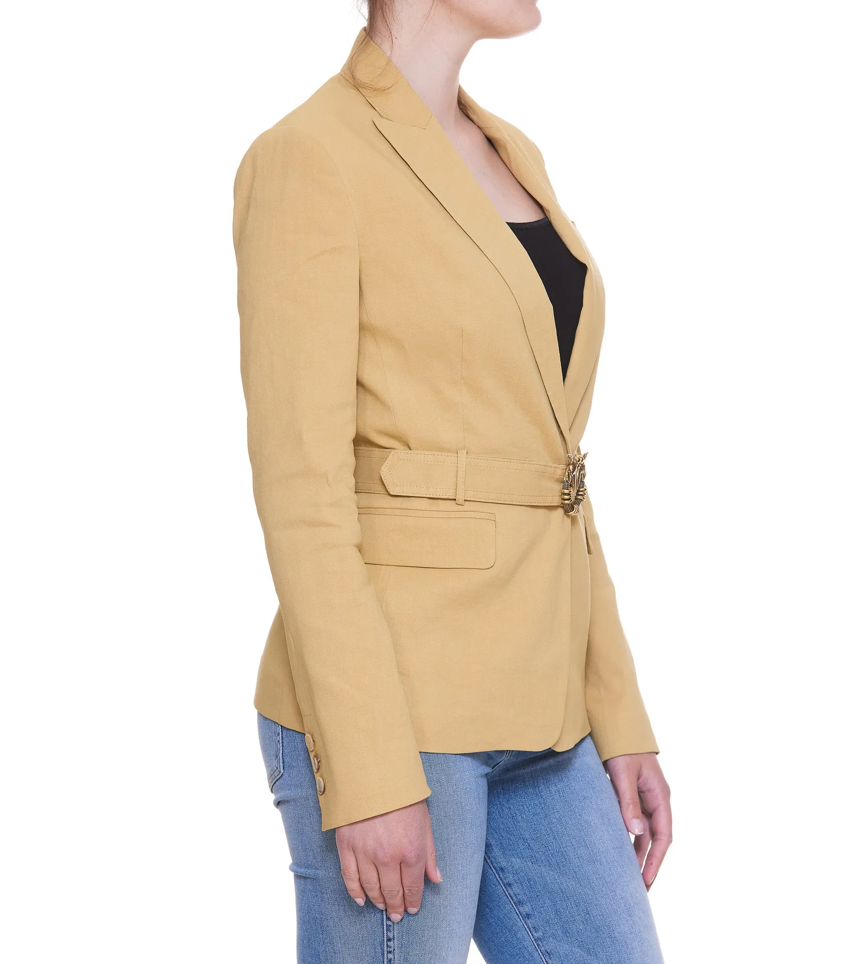 Pinko Belted Single Breasted Long Sleeved Blazer