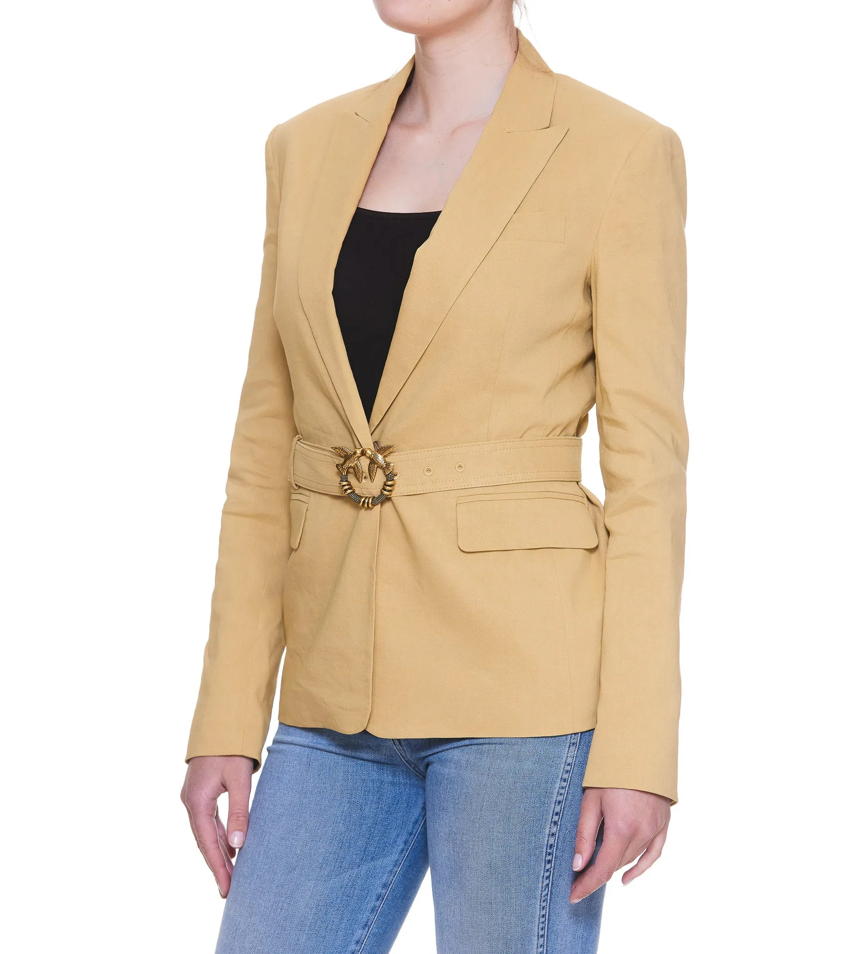 Pinko Belted Single Breasted Long Sleeved Blazer