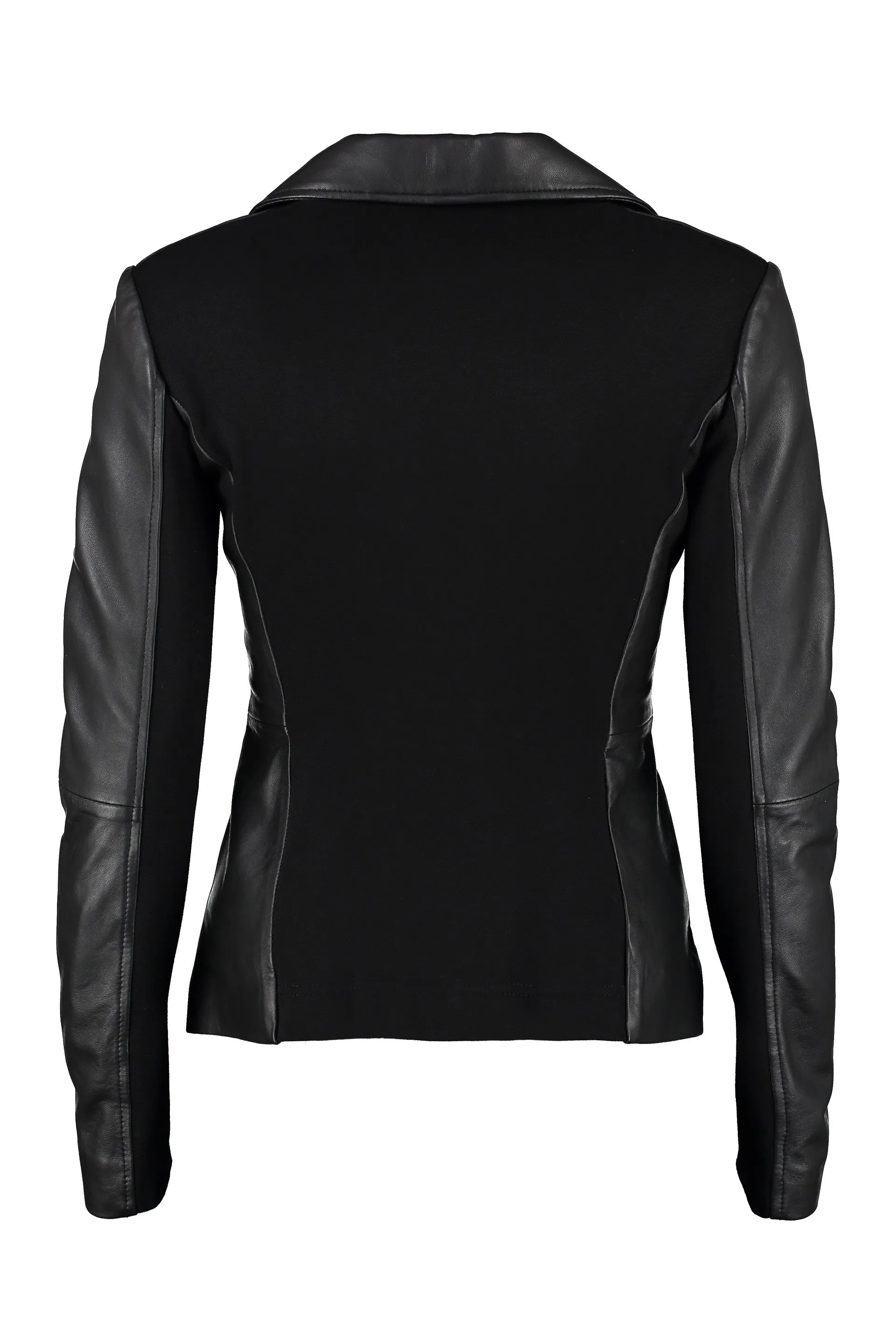 Pinko Zip-Up Long Sleeved Leather Jacket
