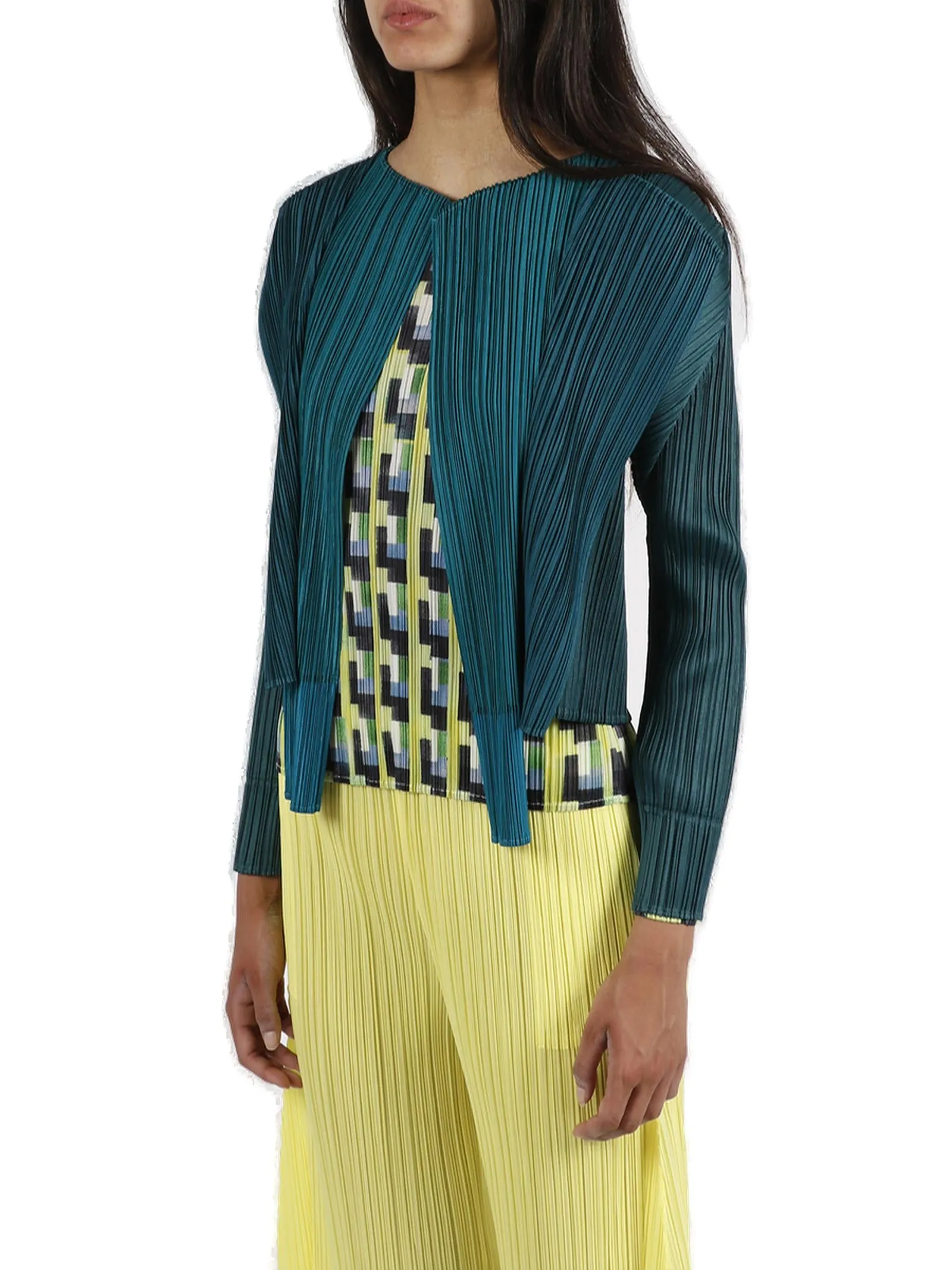 Pleats Please By Issey Miyake Pleated Long-Sleeved Jacket