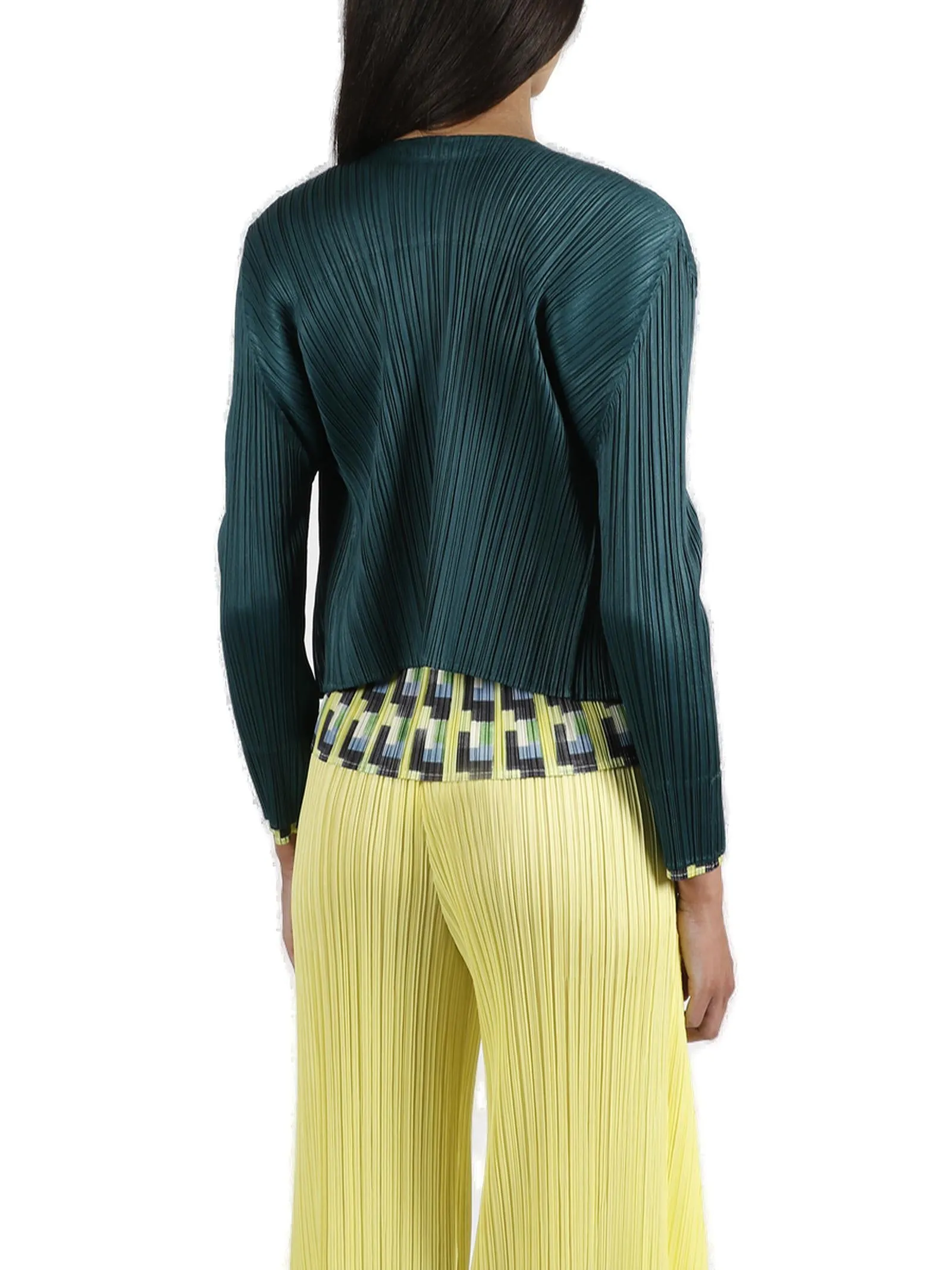 Pleats Please By Issey Miyake Pleated Long-Sleeved Jacket