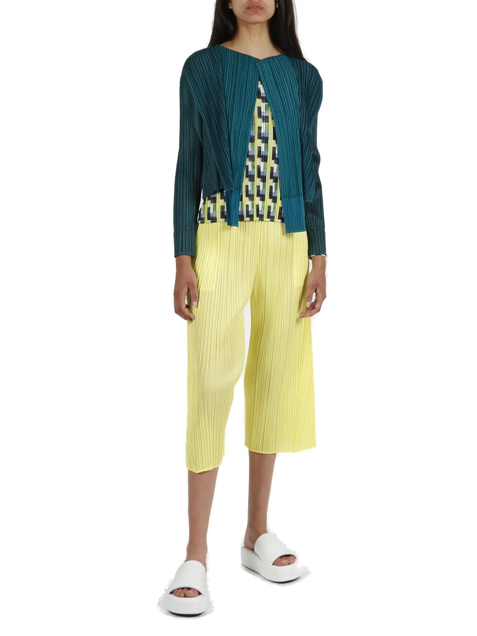 Pleats Please By Issey Miyake Pleated Long-Sleeved Jacket