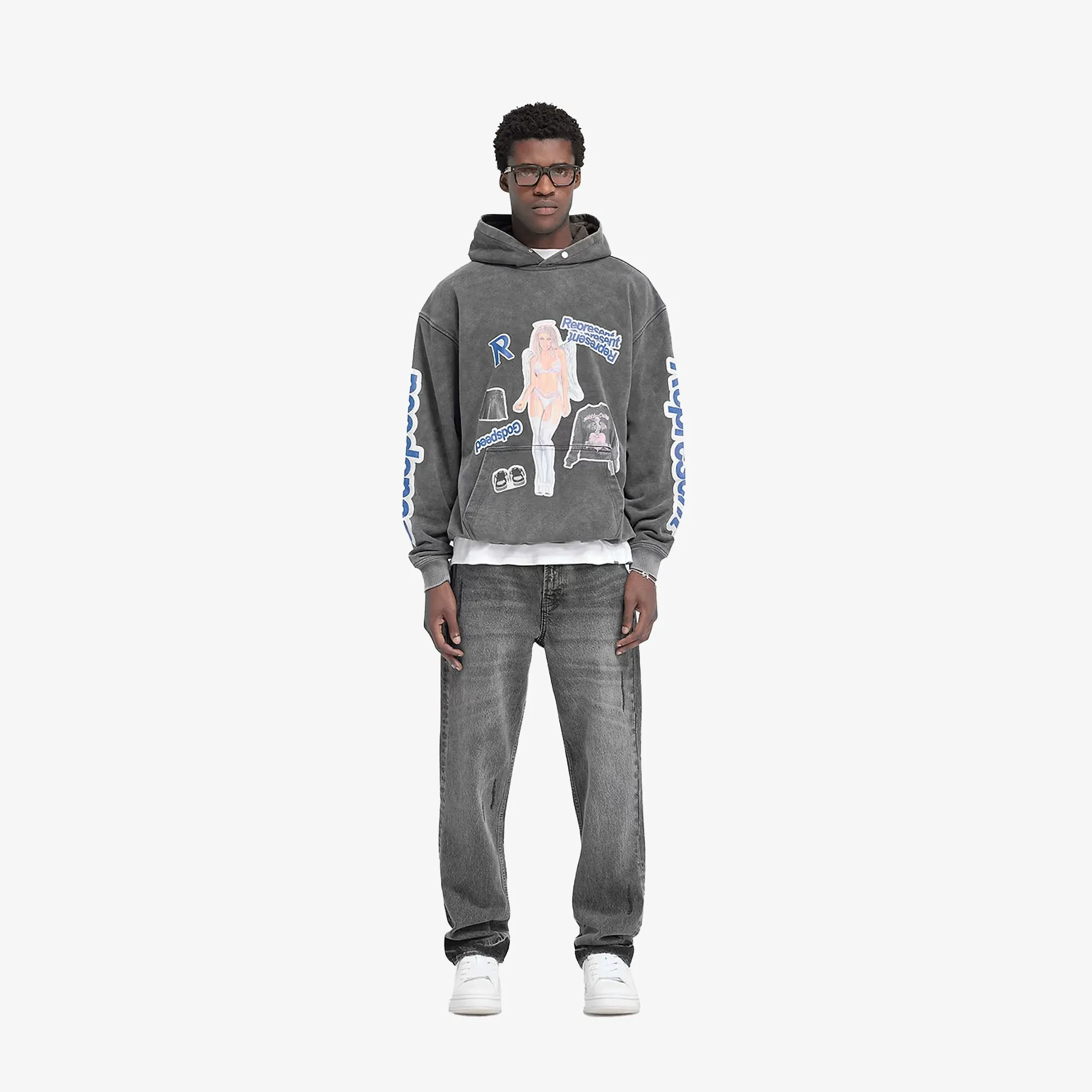 Represent | QUESTION YOUR INNOCENCE HOODIE { VINTAGE GREY