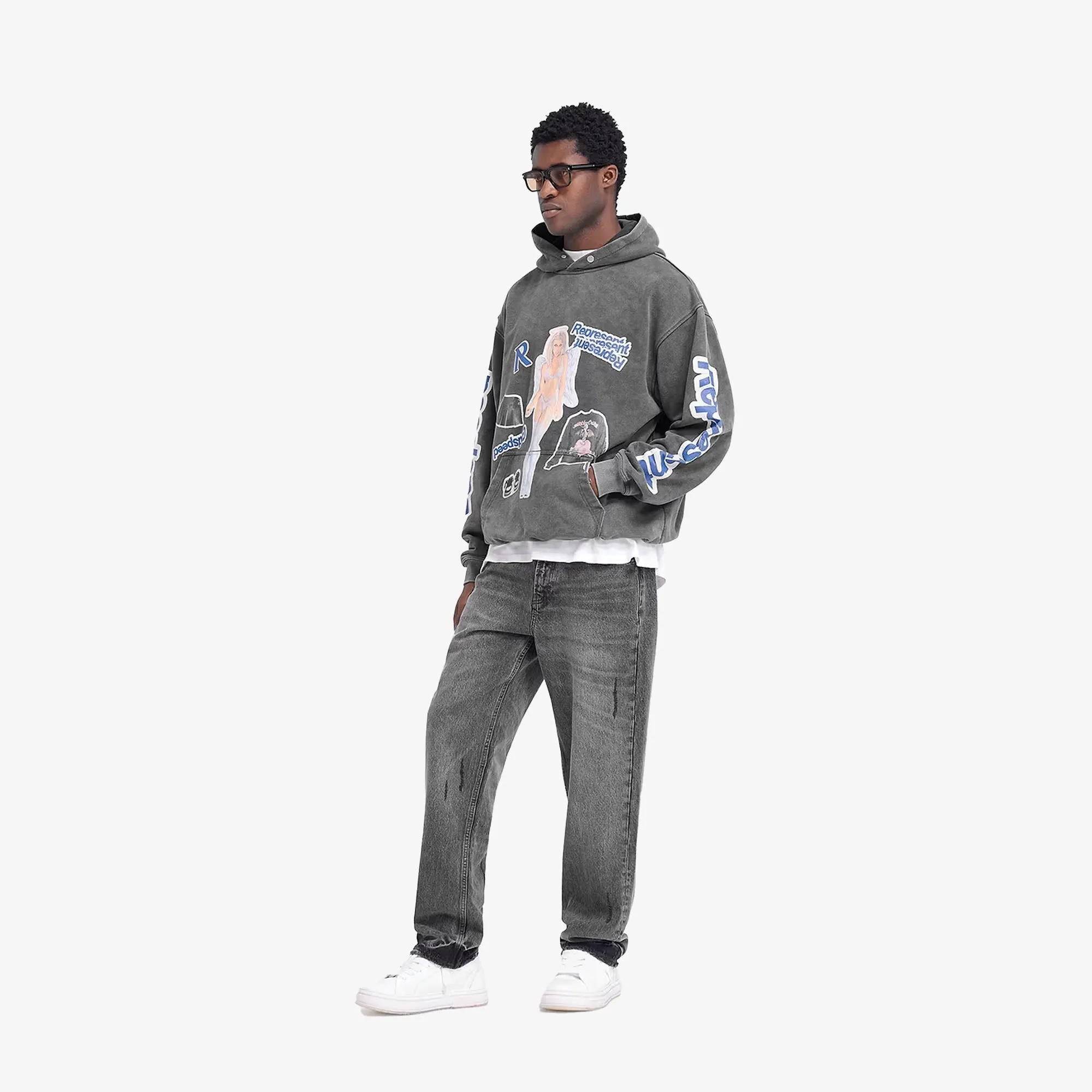 Represent | QUESTION YOUR INNOCENCE HOODIE { VINTAGE GREY
