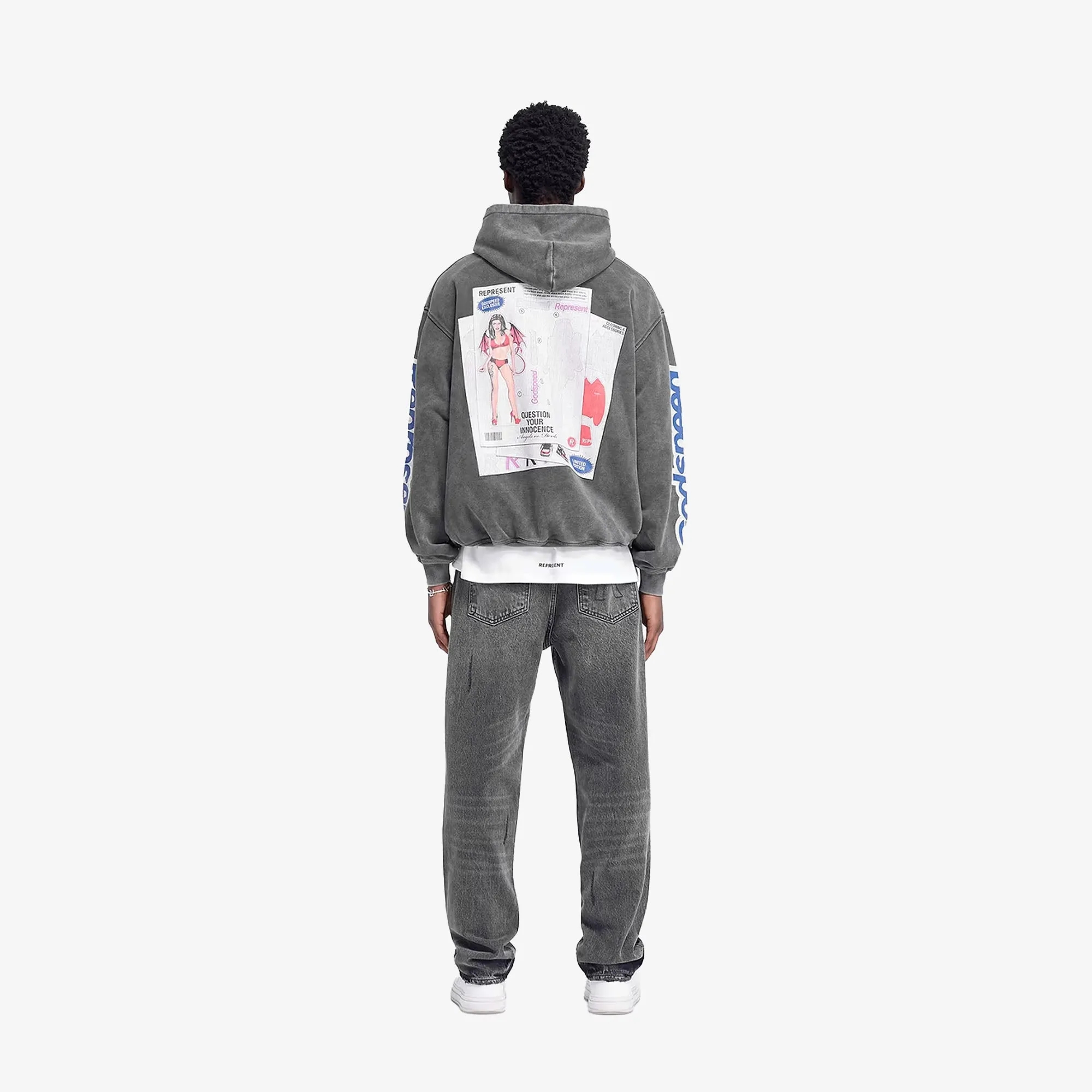 Represent | QUESTION YOUR INNOCENCE HOODIE { VINTAGE GREY