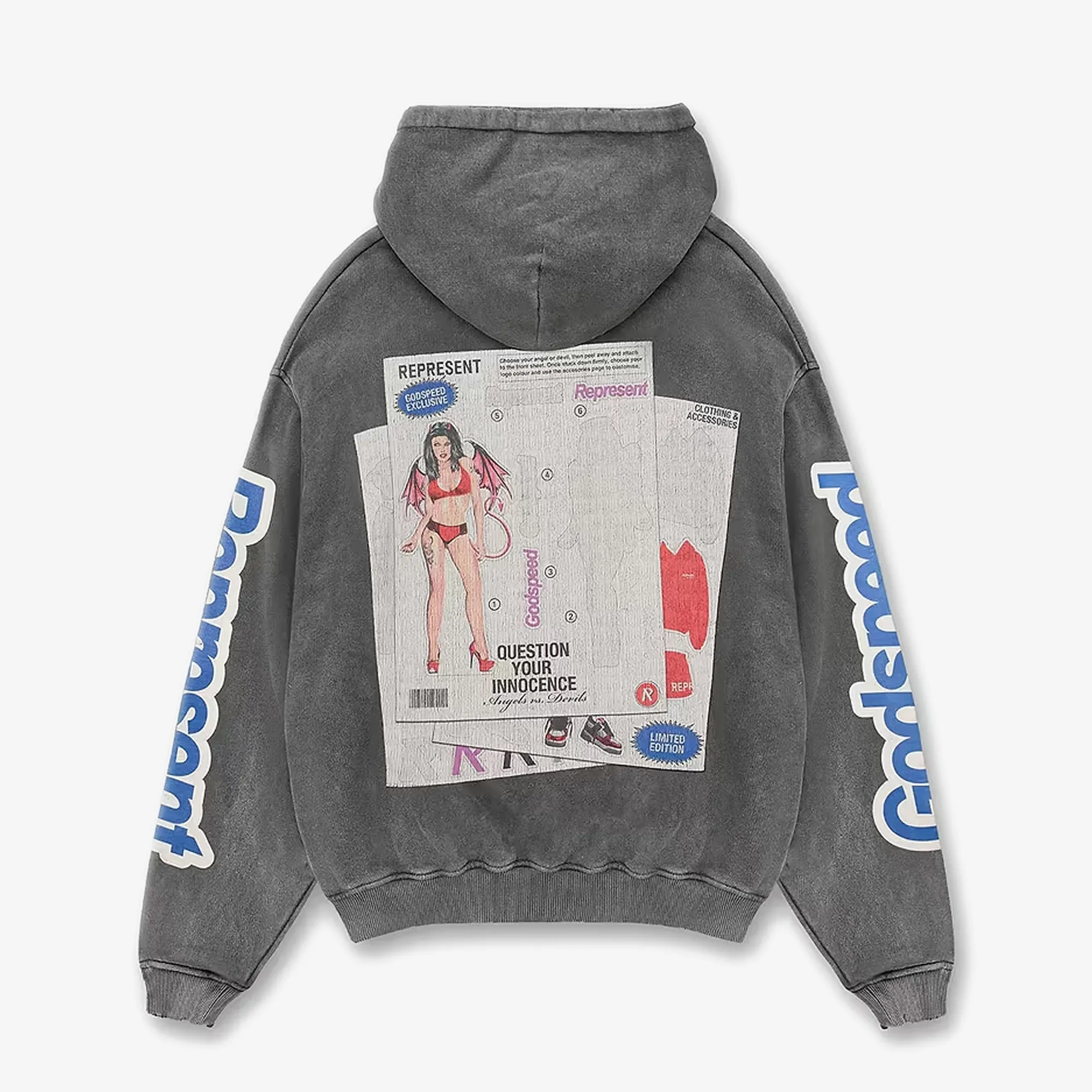 Represent | QUESTION YOUR INNOCENCE HOODIE { VINTAGE GREY