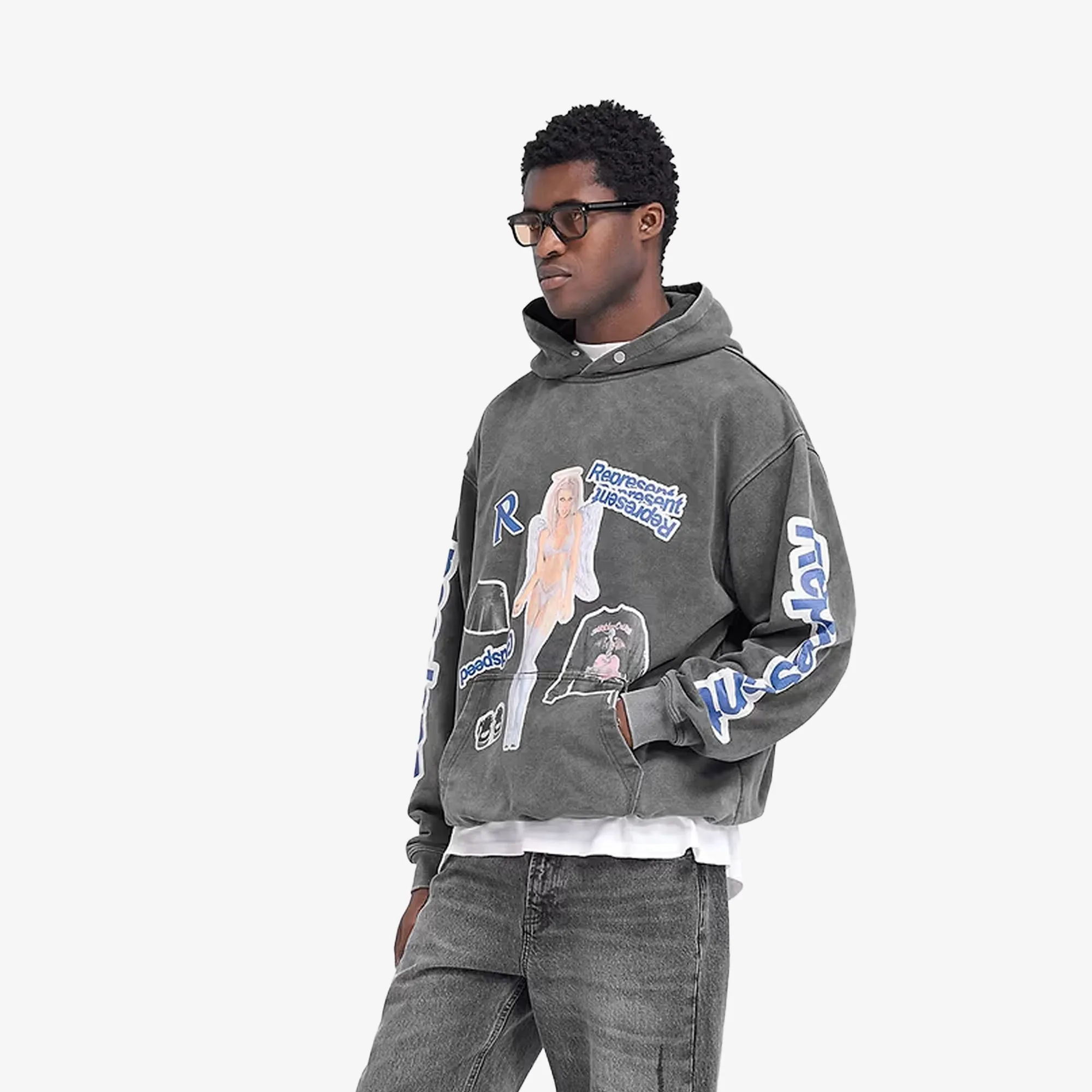 Represent | QUESTION YOUR INNOCENCE HOODIE { VINTAGE GREY