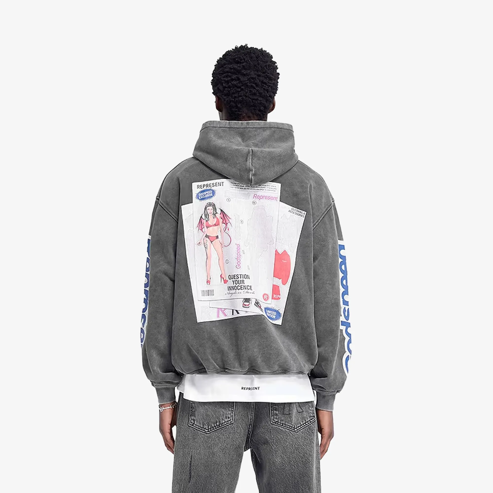 Represent | QUESTION YOUR INNOCENCE HOODIE { VINTAGE GREY