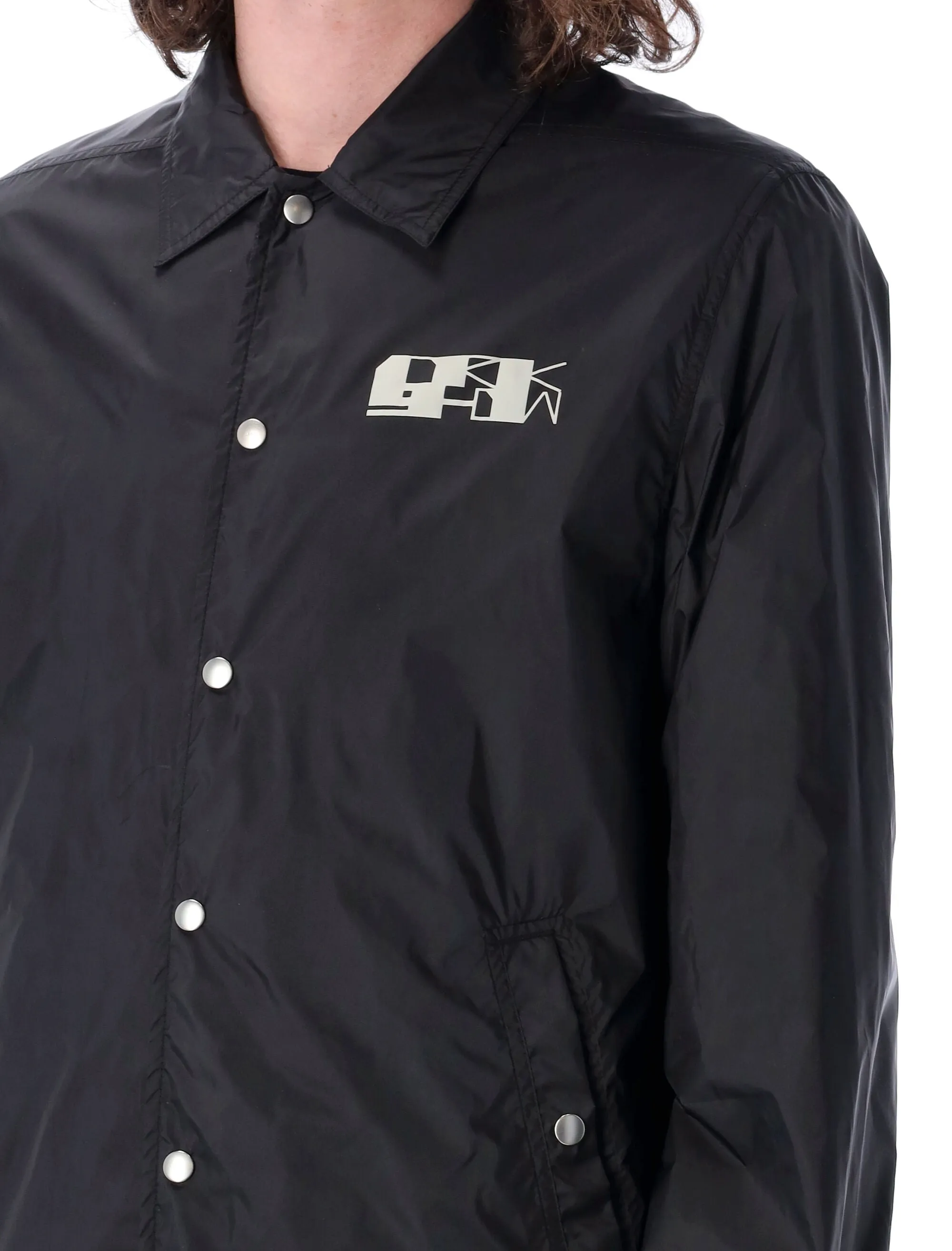 Rick Owens DRKSHDW Logo Printed Long-Sleeved Jacket