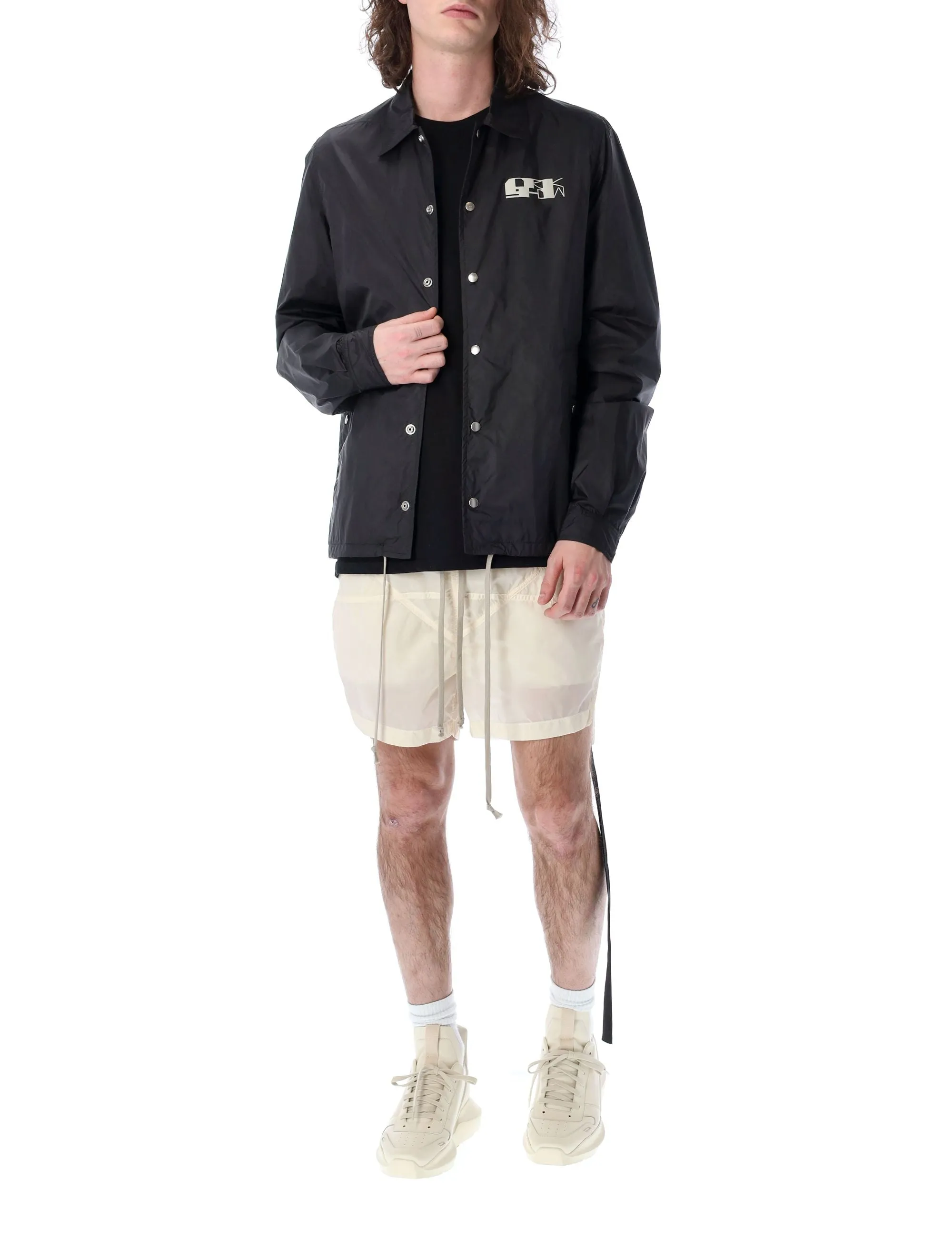 Rick Owens DRKSHDW Logo Printed Long-Sleeved Jacket