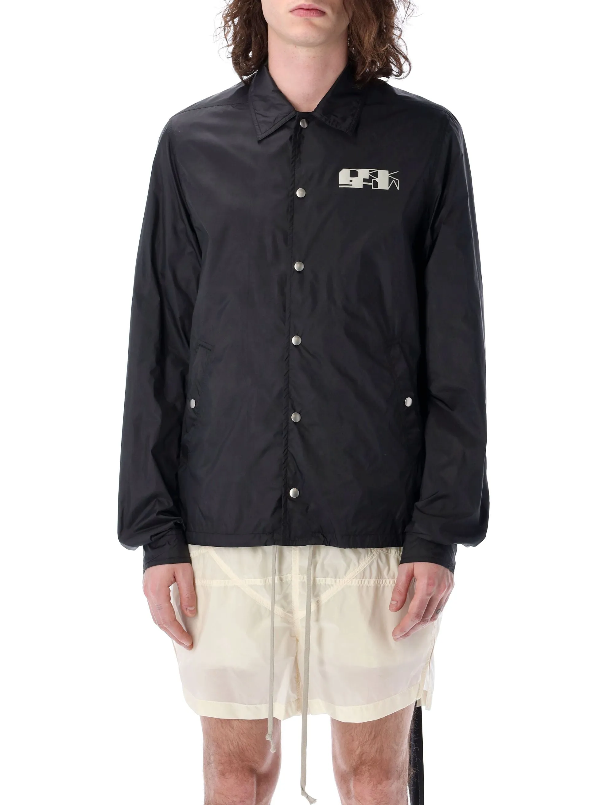 Rick Owens DRKSHDW Logo Printed Long-Sleeved Jacket