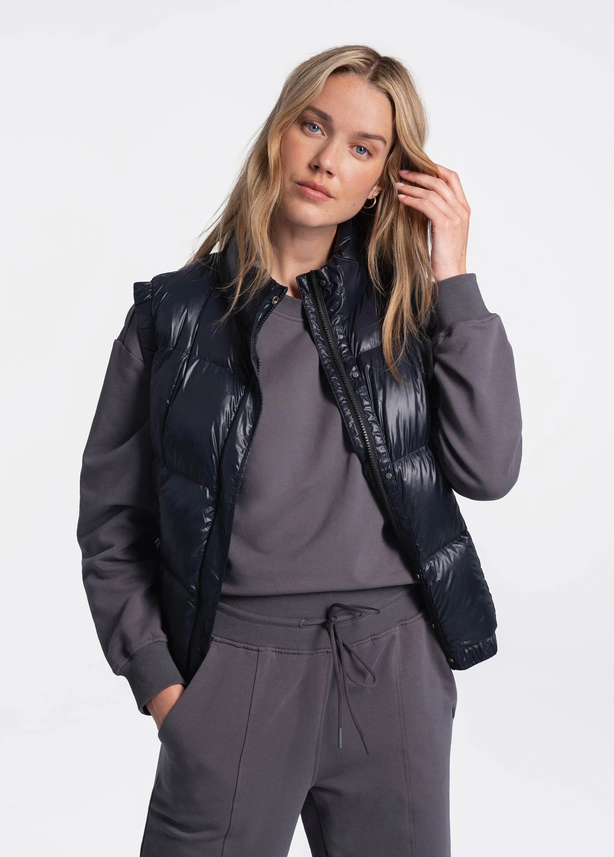 Rose Synth Down Vest