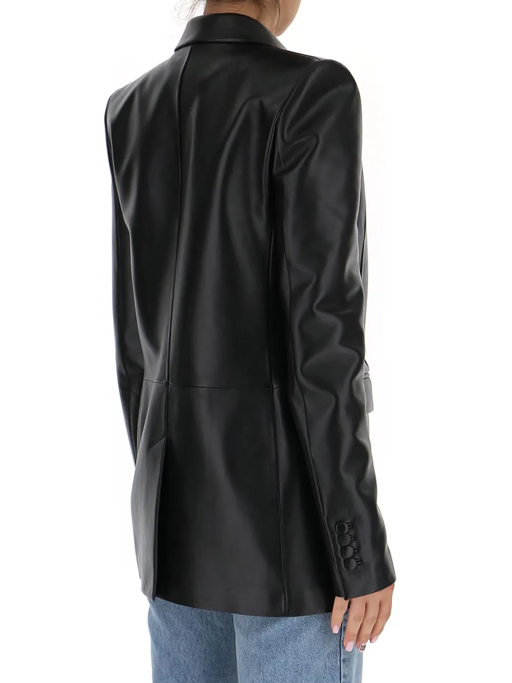 Saint Laurent Buttoned Leather Blazer