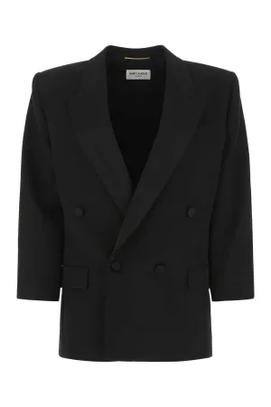 Saint Laurent Double-Breasted Long-Sleeved Jacket