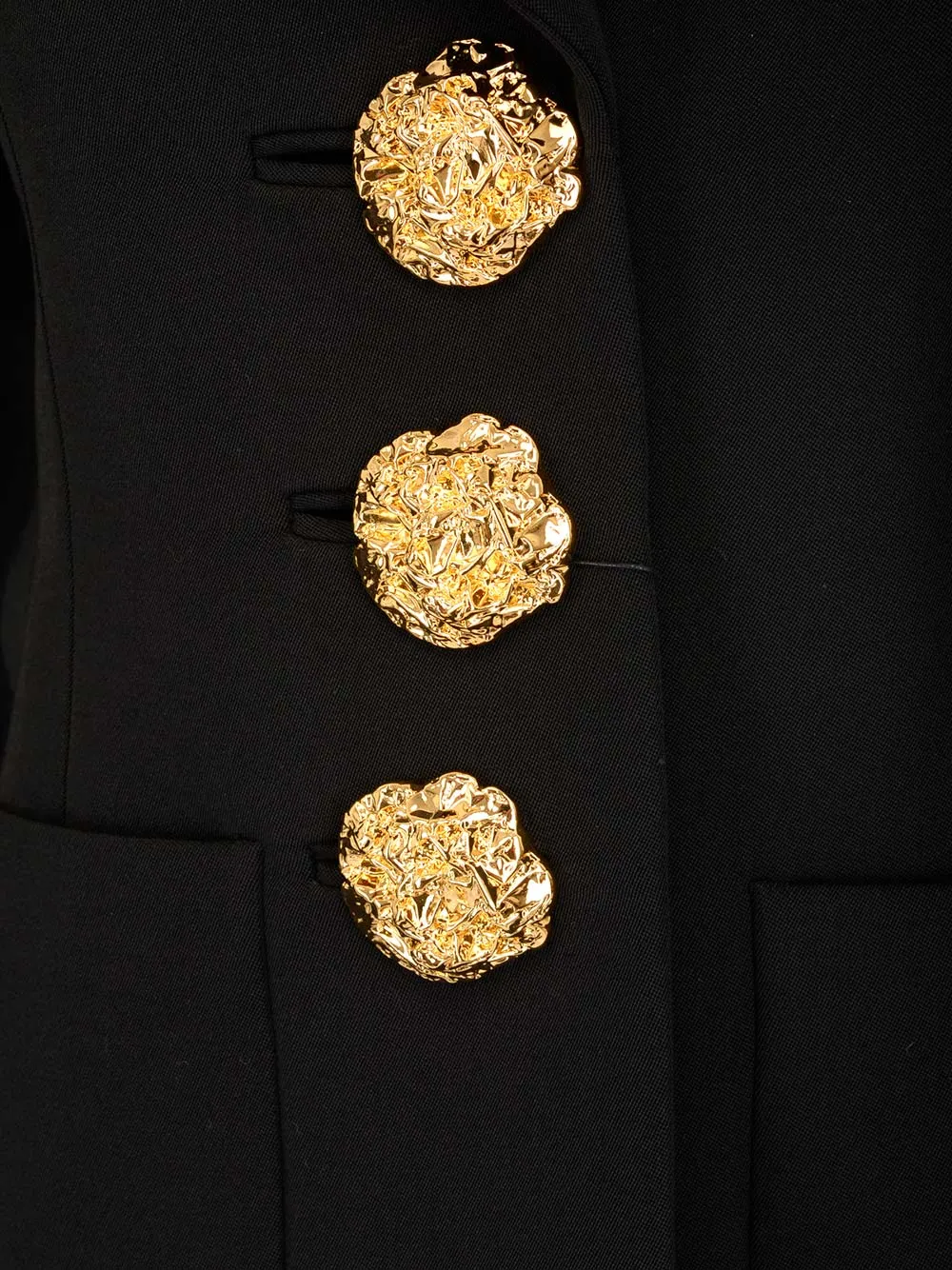 Saint Laurent Single-Breasted Button Embellished Jacket