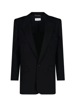 Saint Laurent V-Neck Single-Breasted Jacket