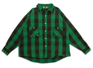 Saint Michael Flannel Shirt in Green xld
