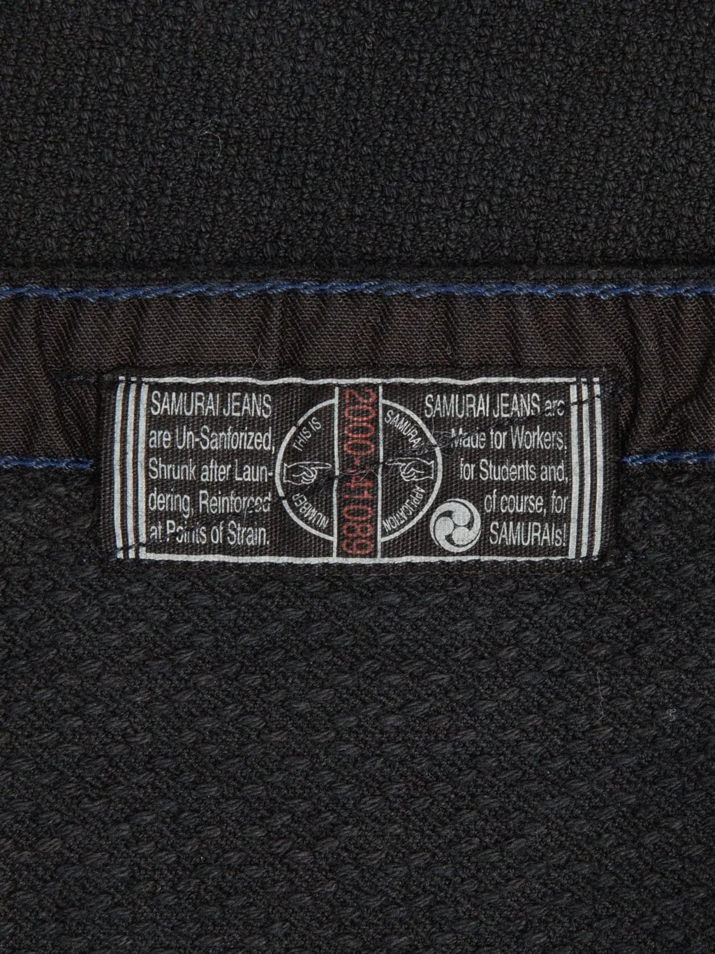 Samurai Jeans SSN24-01W Overdyed Sashiko Flannel Work Shirt Black