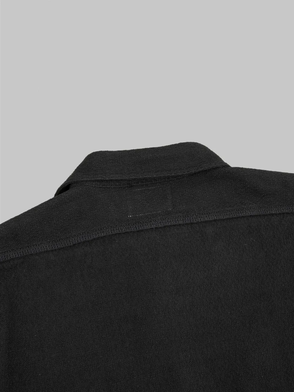 Samurai Jeans SSN24-01W Overdyed Sashiko Flannel Work Shirt Black