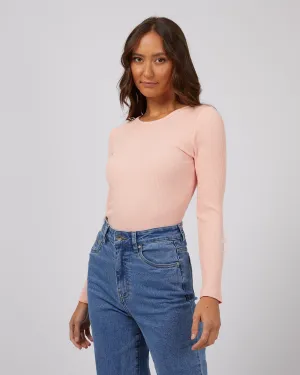Silent Theory Rib Long Sleeve Pale Pink