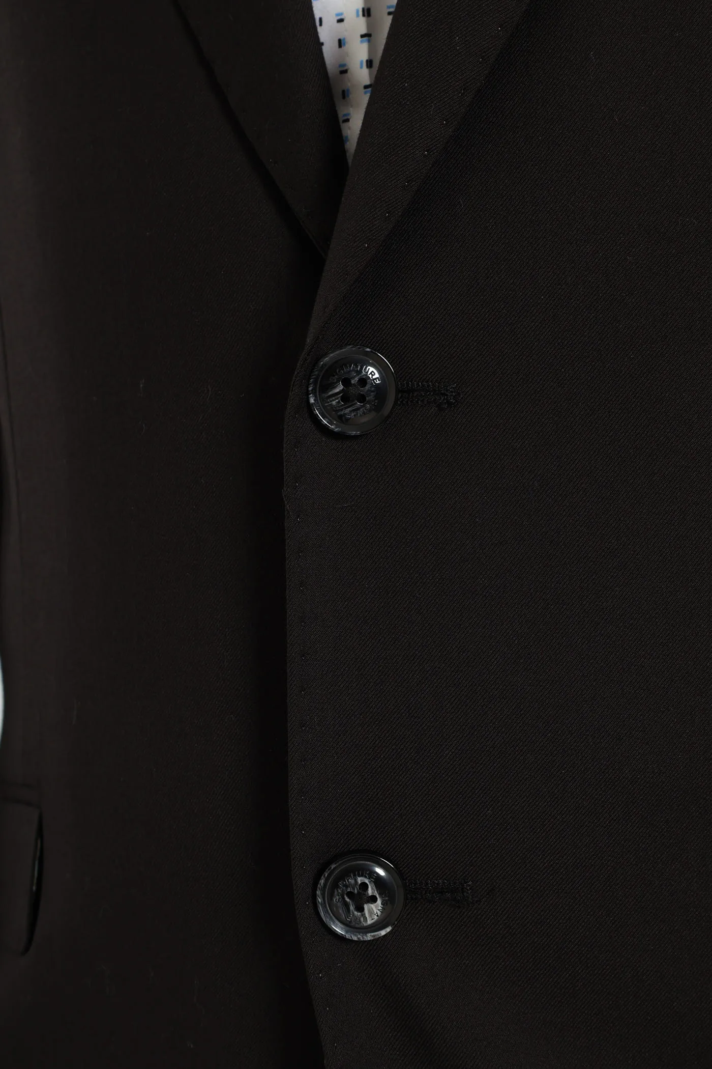 Slim Fit Viscose Blend Jackets - Black