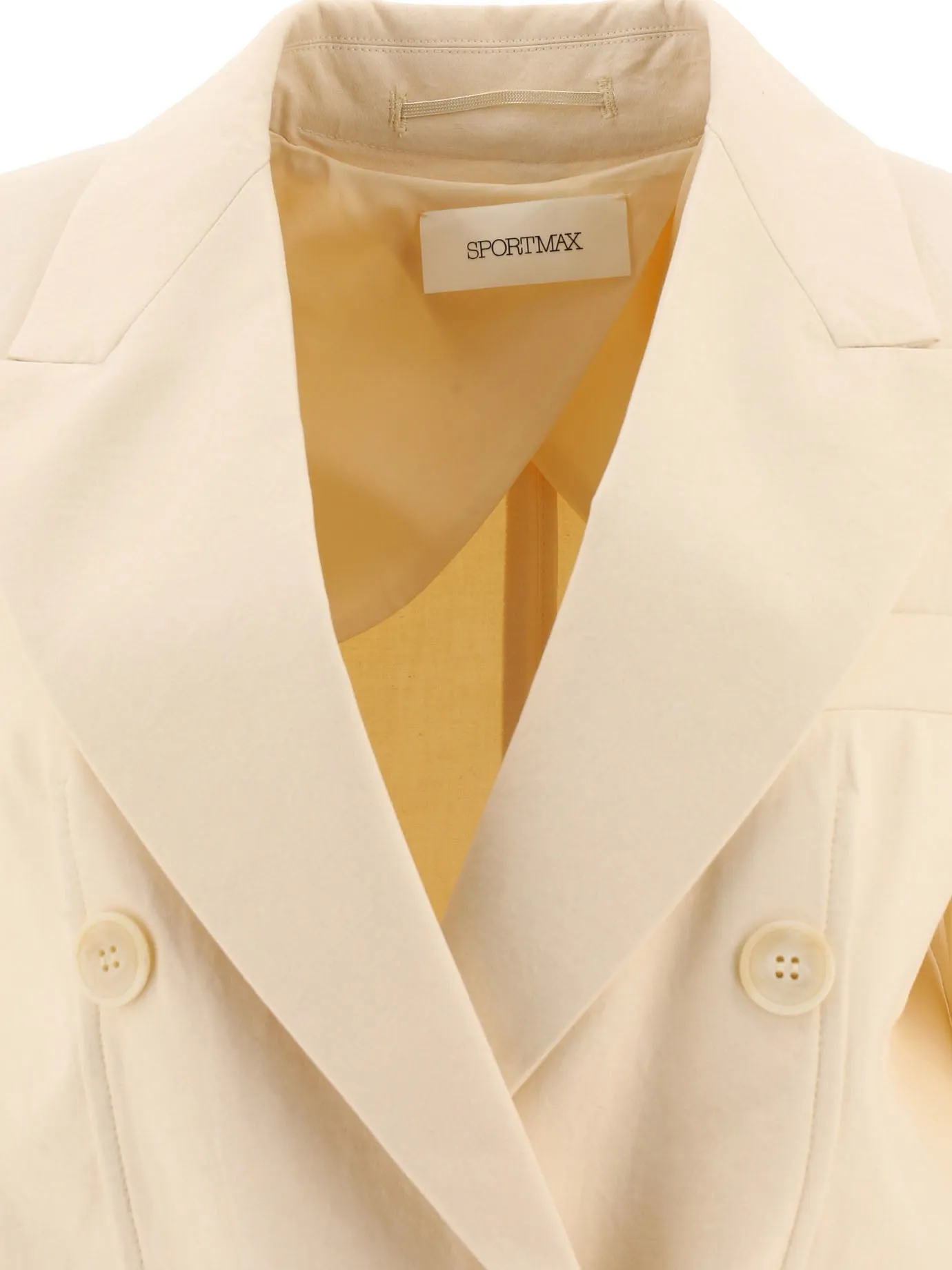 Sportmax Double-Breasted Knitted-Sleeved Jacket