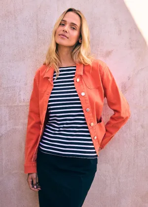 ST TEA - Jacket in Lightweigth Cotton Canvas for Women (ORANGE)