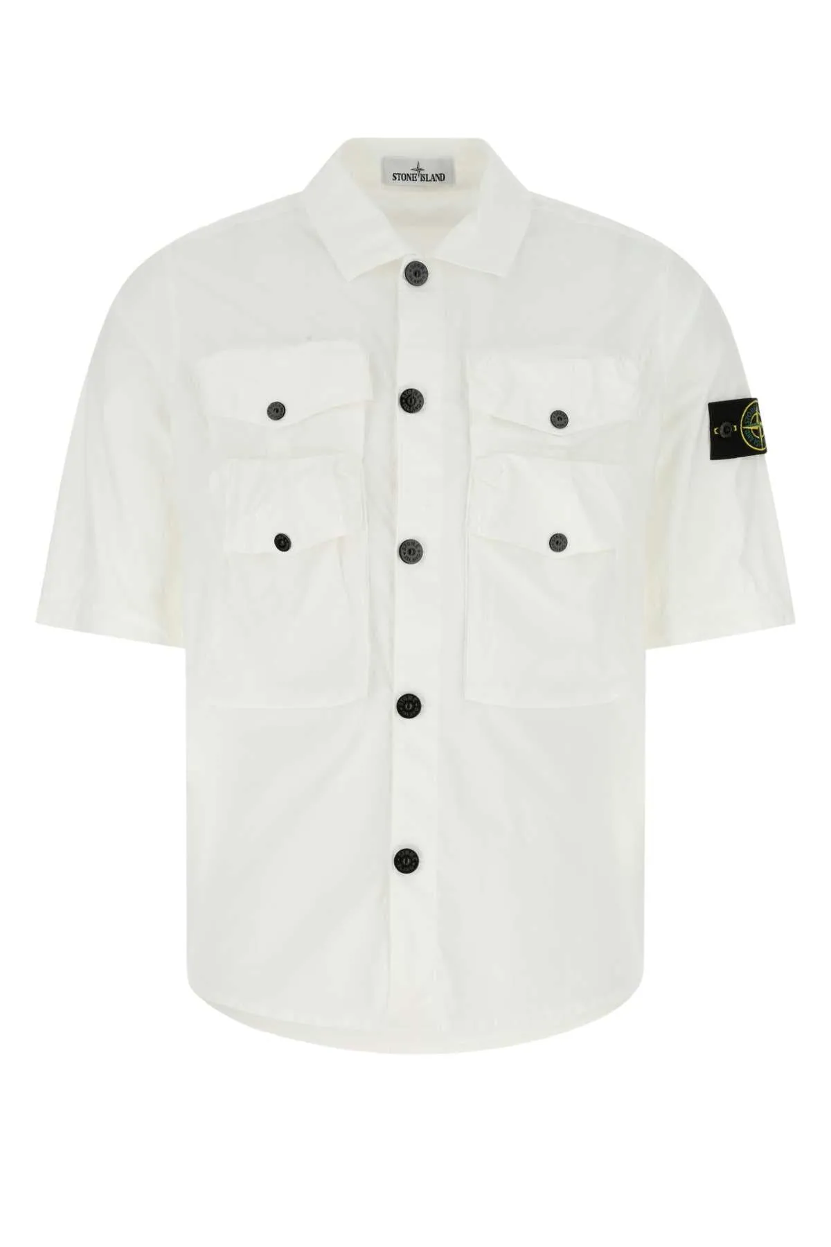 Stone Island Compass Badge Buttoned Overshirt
