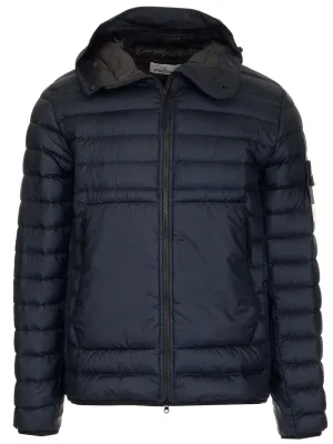 Stone Island Logo Patch Zip-Up Jacket