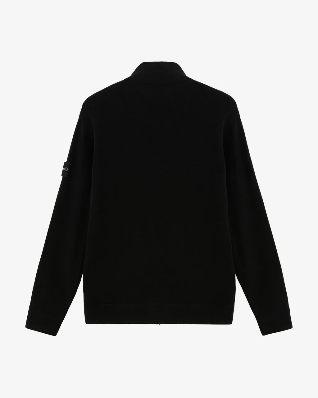 Stretch RWS Wool Cardigan Sweater Black