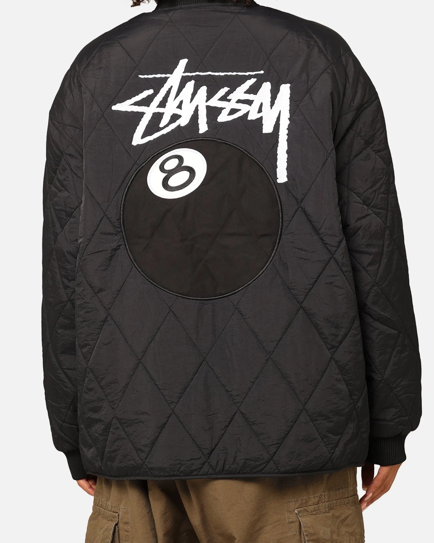 Stüssy Women's 8 Ball Quilted Jacket Black