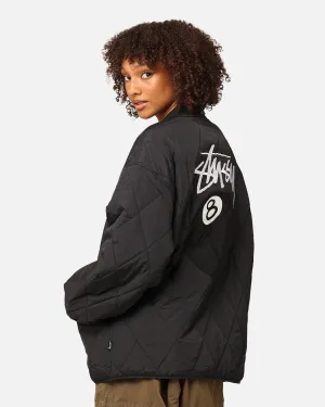 Stüssy Women's 8 Ball Quilted Jacket Black