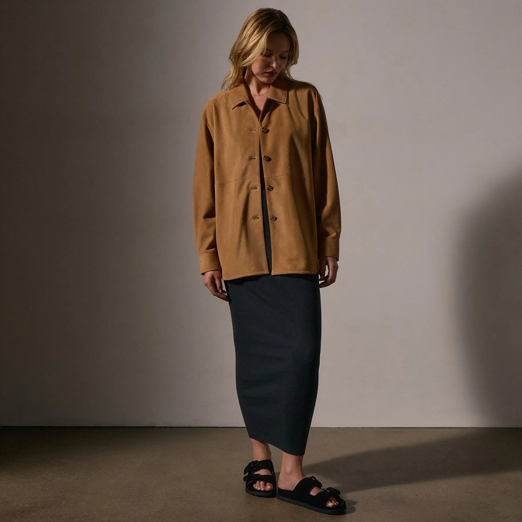 Suede Shirt - Caramel