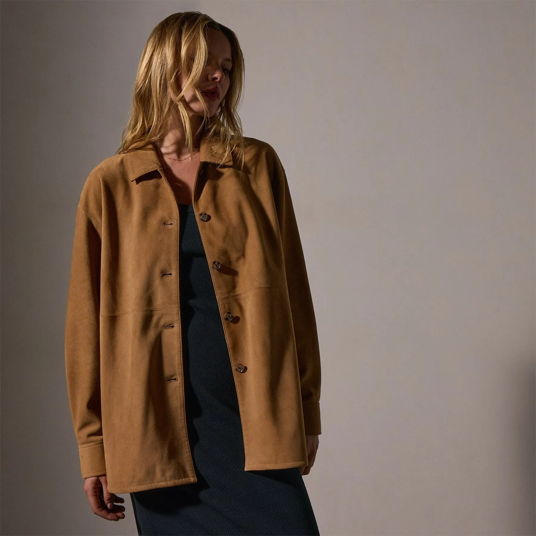 Suede Shirt - Caramel
