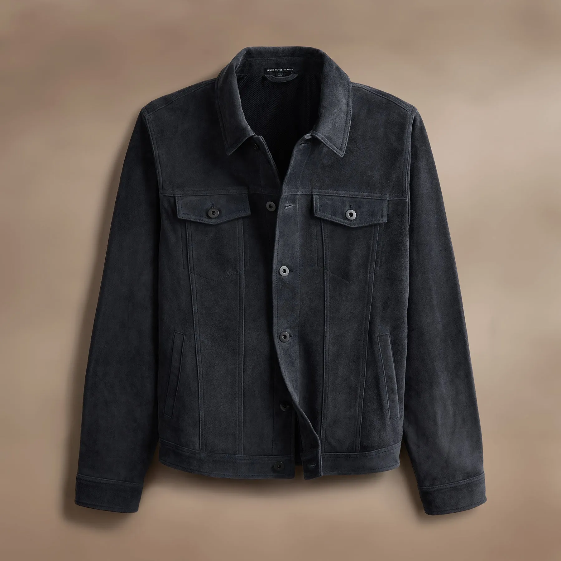 Suede Trucker Jacket - Smokey Grey