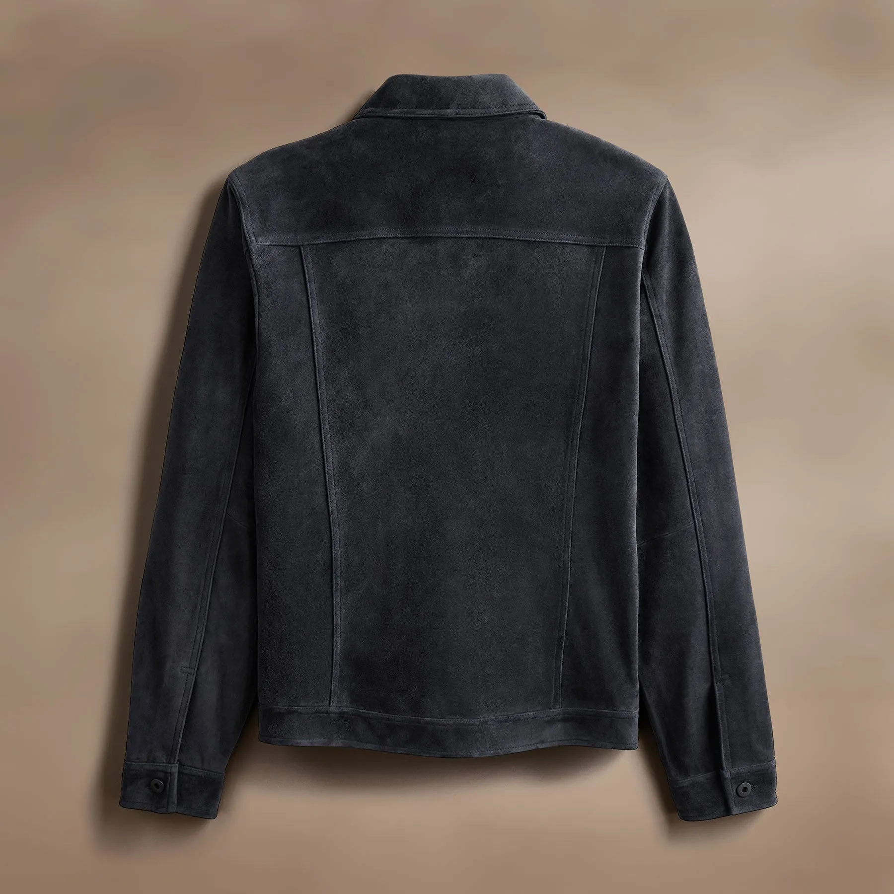 Suede Trucker Jacket - Smokey Grey