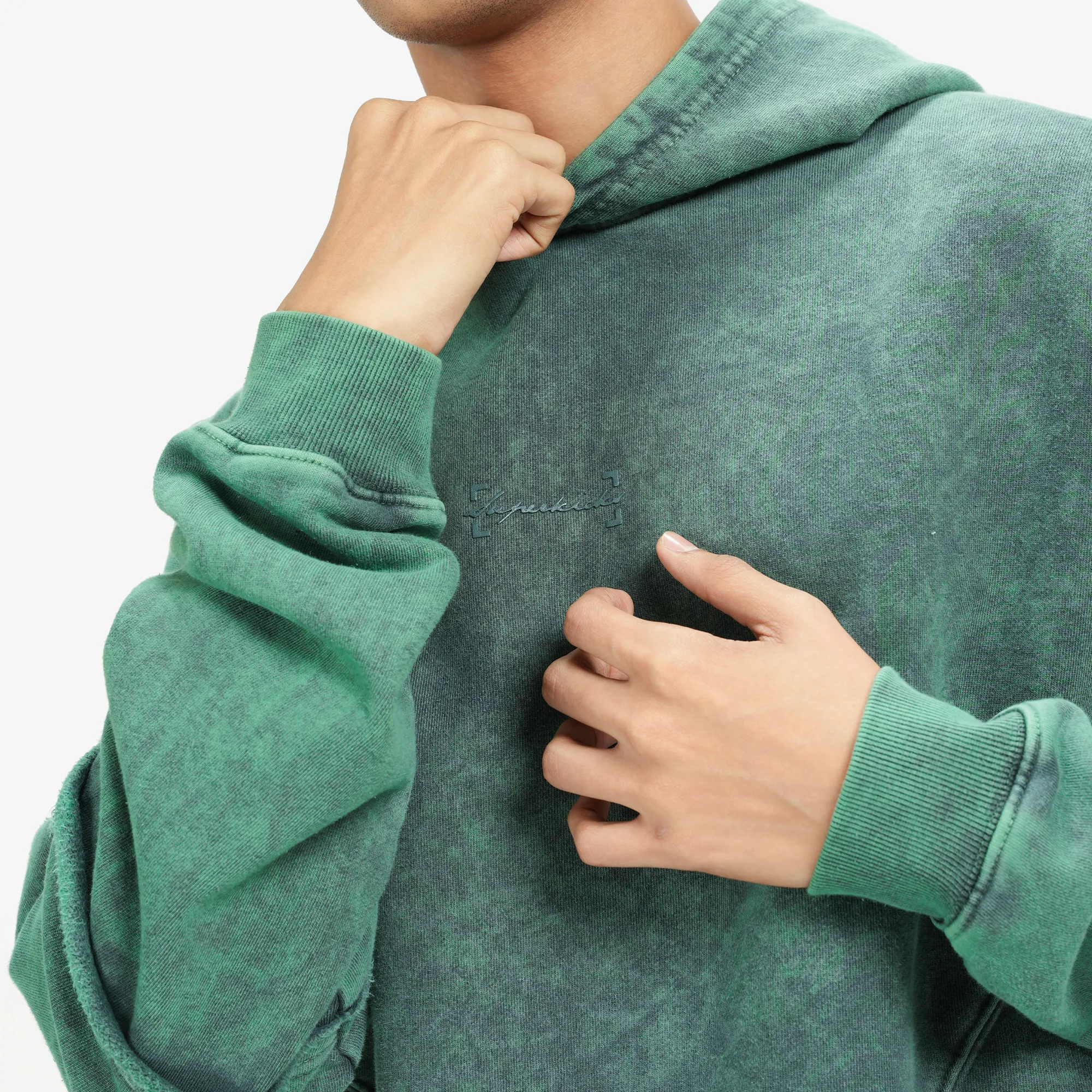 Superkicks | SIGNATURE WASHED HOODIE { DUSTY GREEN