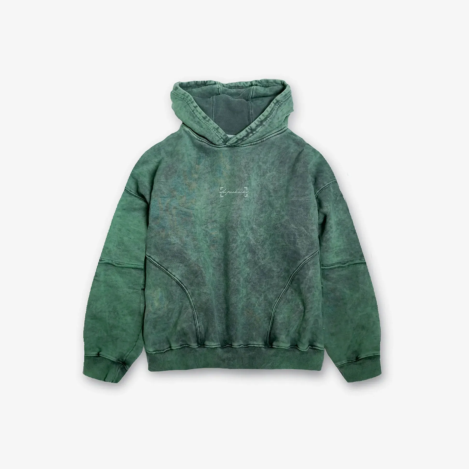 Superkicks | SIGNATURE WASHED HOODIE { DUSTY GREEN