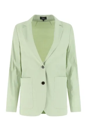 Theory Single-Breasted Straight Hem Blazer