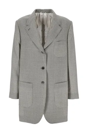 Thom Browne Check Pattern Single-Breasted Jacket
