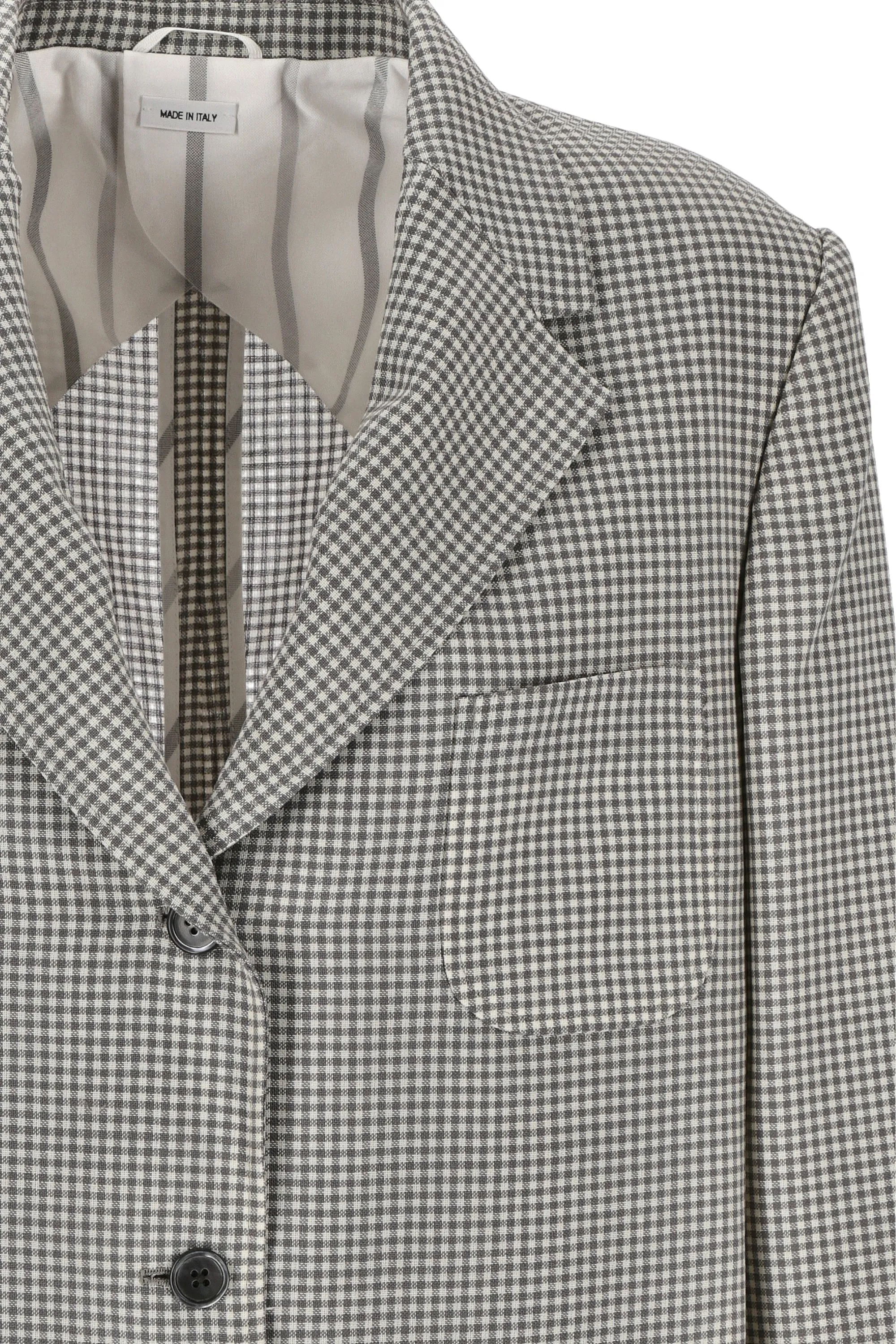 Thom Browne Check Pattern Single-Breasted Jacket