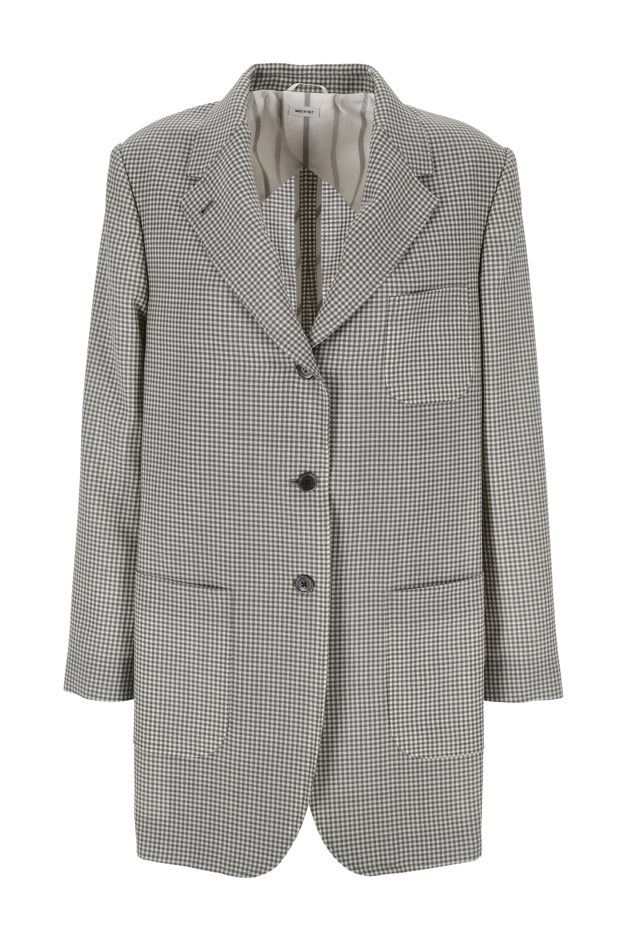 Thom Browne Check Pattern Single-Breasted Jacket