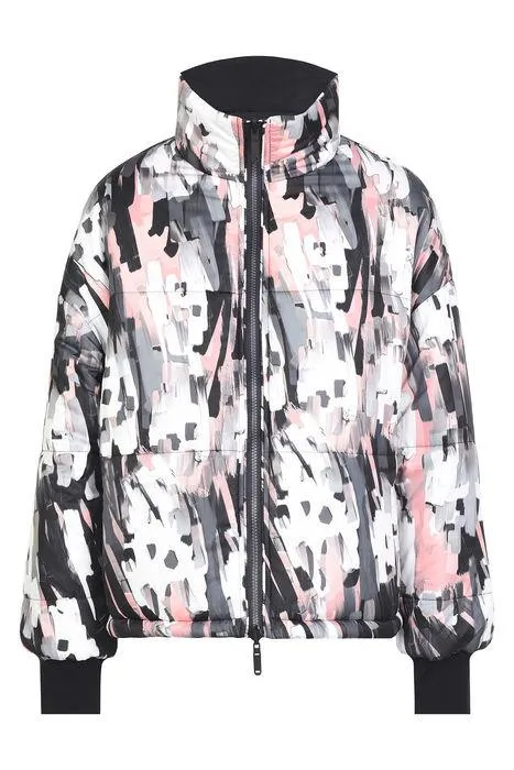 ust Cavalli Logo Print Reversible Padded Jacket