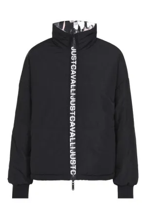 ust Cavalli Logo Print Reversible Padded Jacket