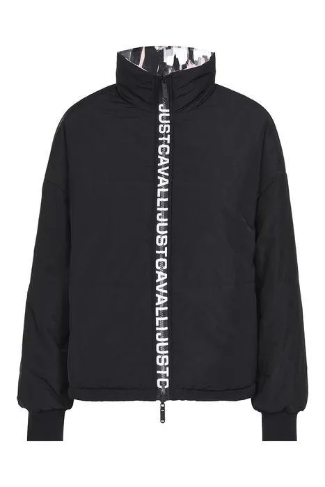 ust Cavalli Logo Print Reversible Padded Jacket
