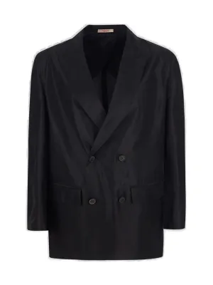 Valentino Double-Breasted Long-Sleeved Blazer
